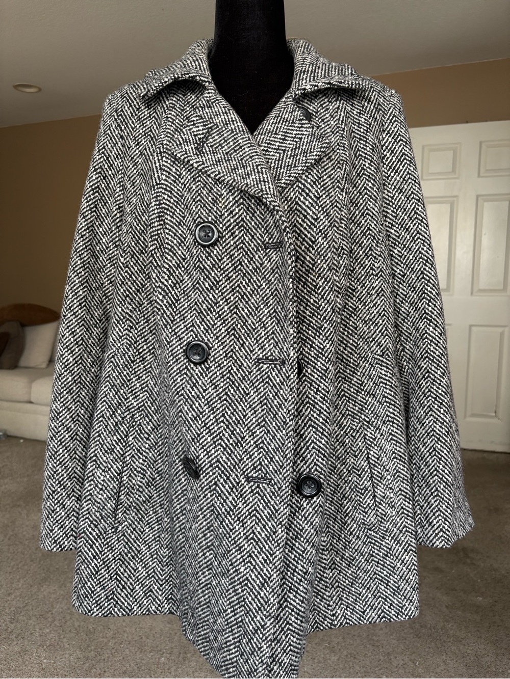 Croft & Barrow Herringbone Pea Coat